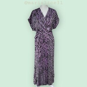 NEW LOOK Black & Pink Zebra Maxi Dress. Size 6.
